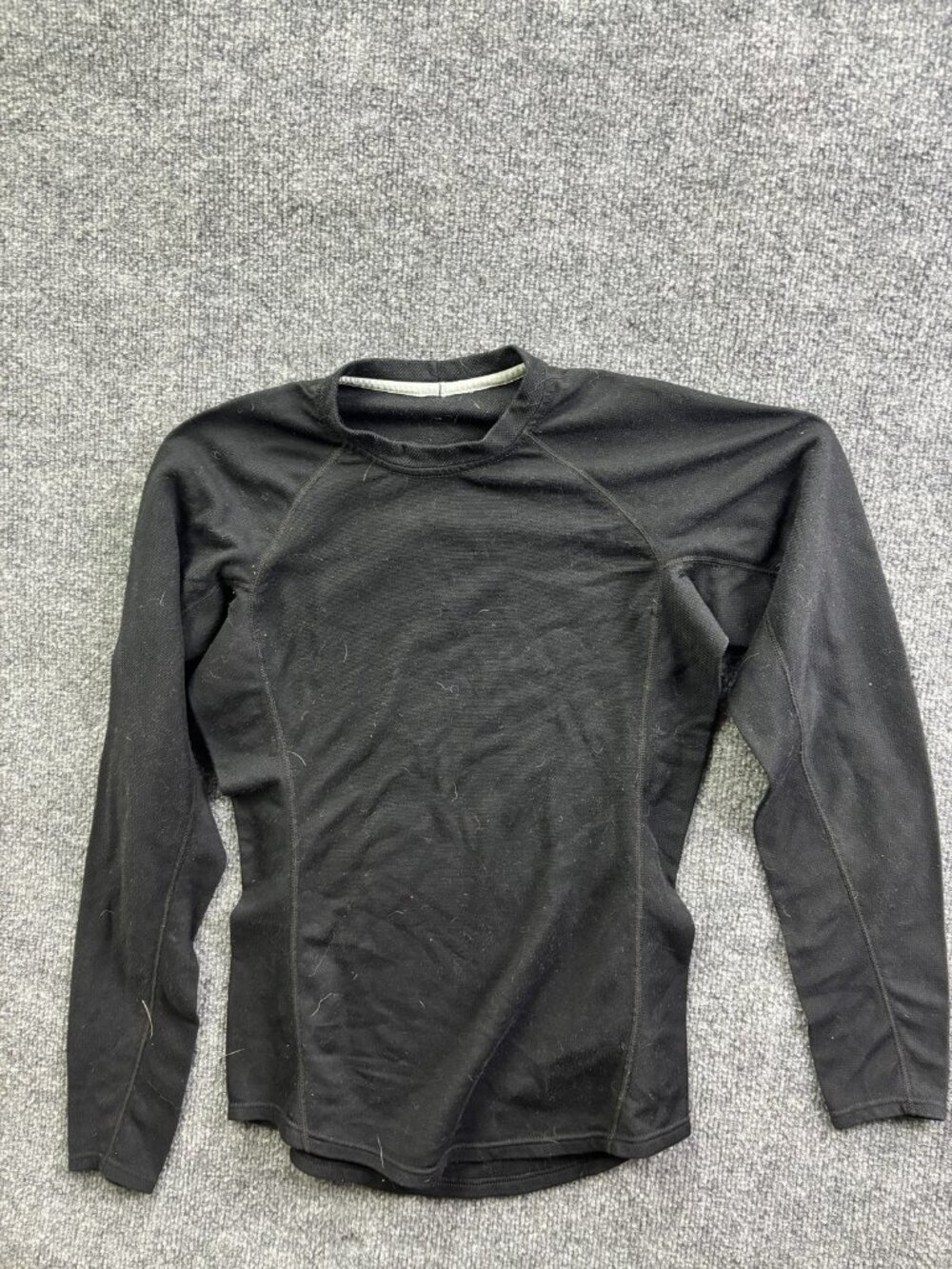 Patagonia Shirt Womens Small Black Long Sleeve Crew Neck Base Layer Capilene